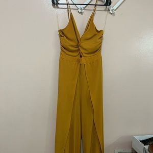 Charlotte russe mustard jumpsuit